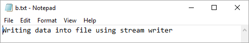 C# StreamWriter 寫入一個(gè)文件