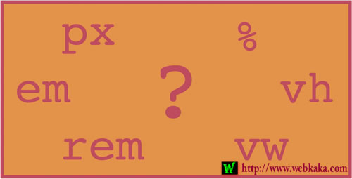 CSS單位PX、EM、REM、%、VW 和 VH 有什么區(qū)別？
