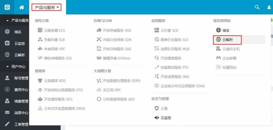 使用云解析