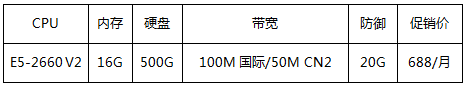 美國服務器E5-2660 V2/ 16G/ 500G SSD/，永久688元/月